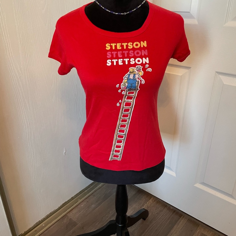 Women's Red Graphic Stetson Tee